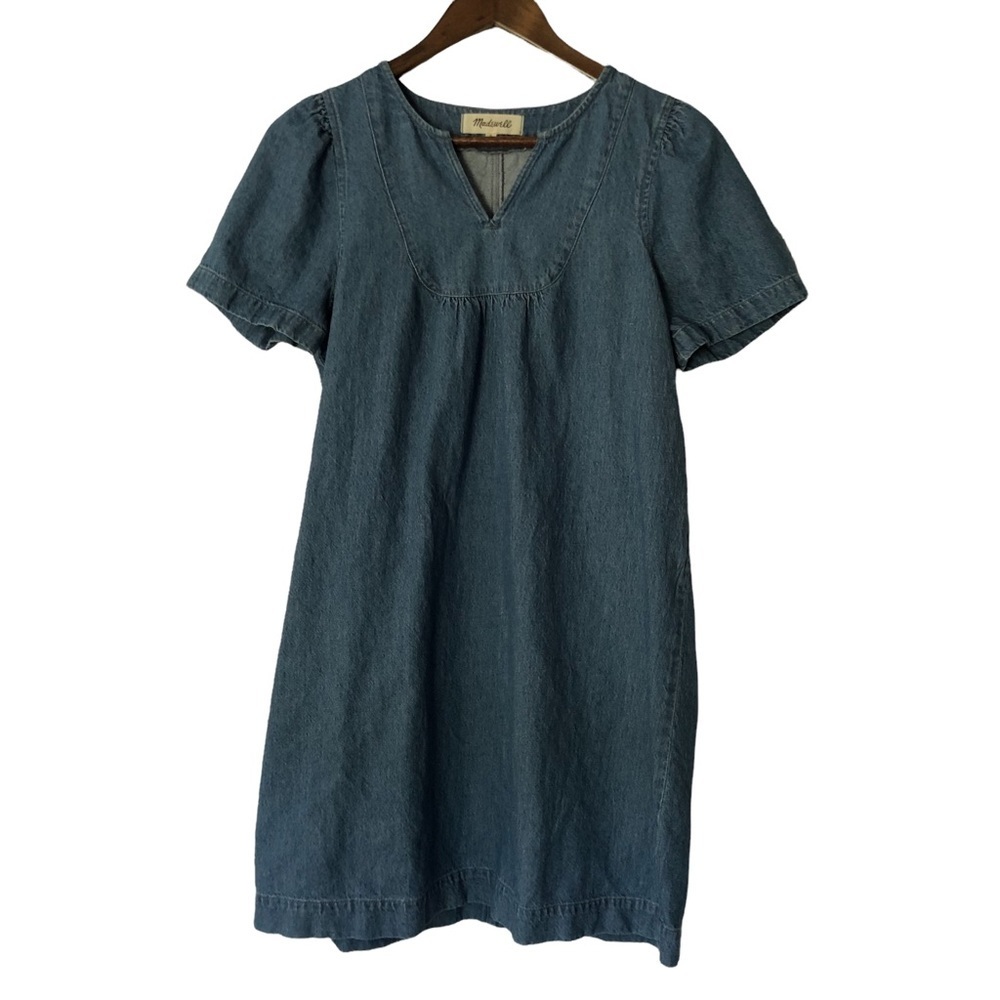 Madewell Popover Denim Swing Dress Newsom Size‎ Small - Picture 3 of 8
